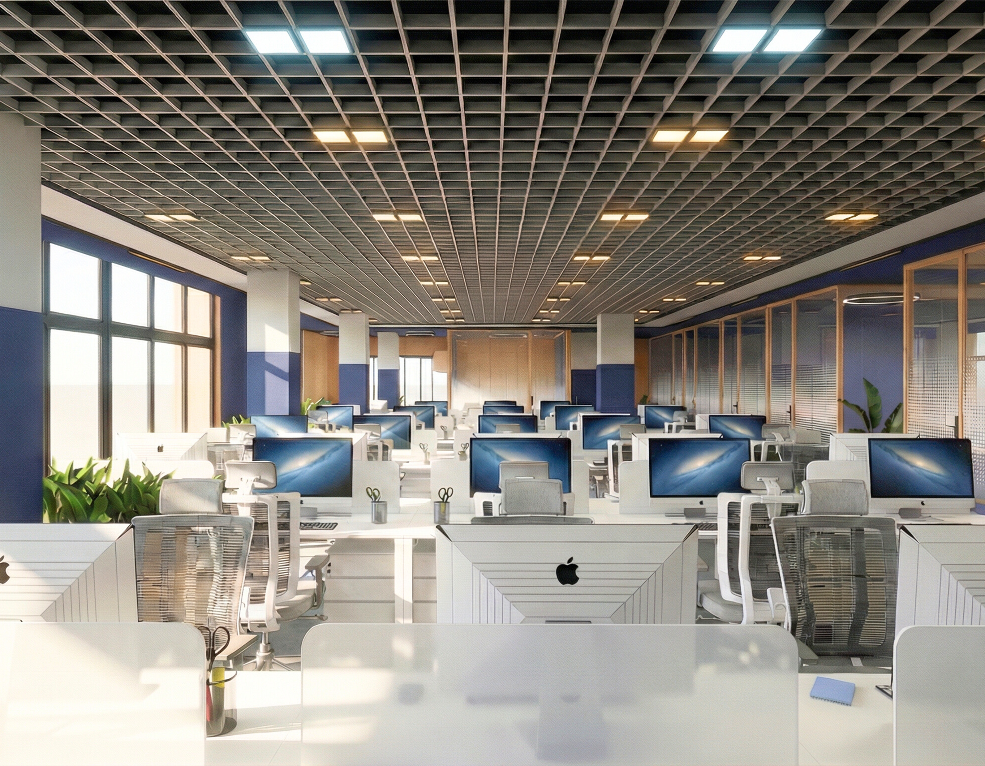 Open-plan office interior at ION Exchange — enlarged